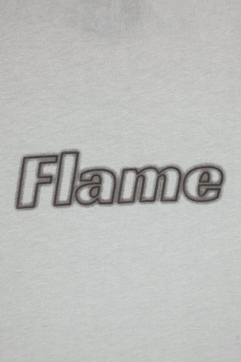 Jasnoszary t-shirt REGULAR z nadrukiem z przodu