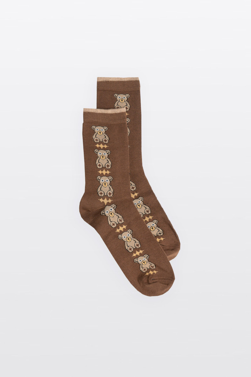 Kolorowy zestaw skarpet 3-PAK, beżowy