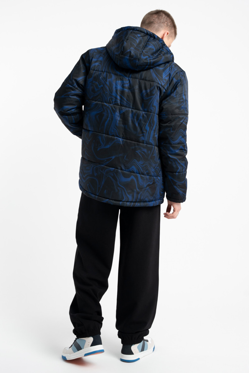 Pikowana kurtka ocieplana z kolorową grafiką na całości Pikowana kurtka ocieplana z kolorową grafiką na całości