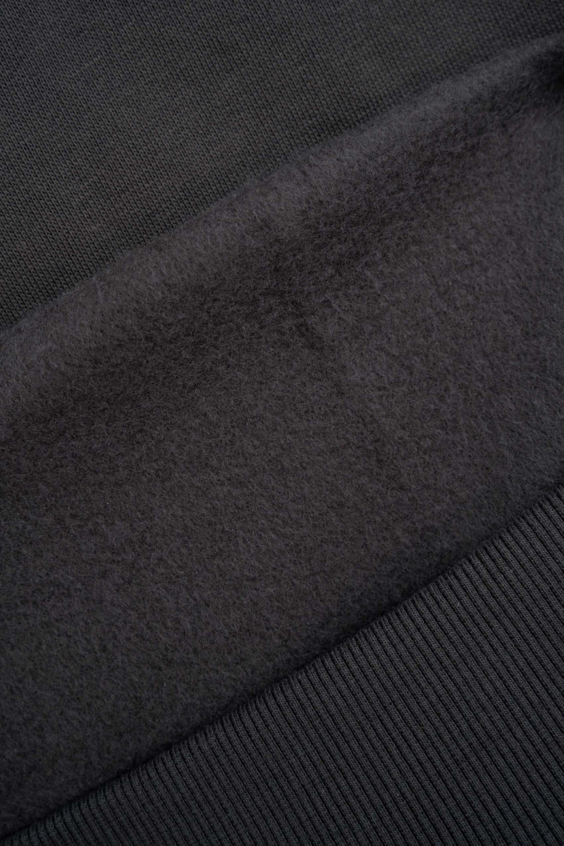 Ciemnoszara bluza OVERSIZE z kapturem z autorska grafiką z przodu