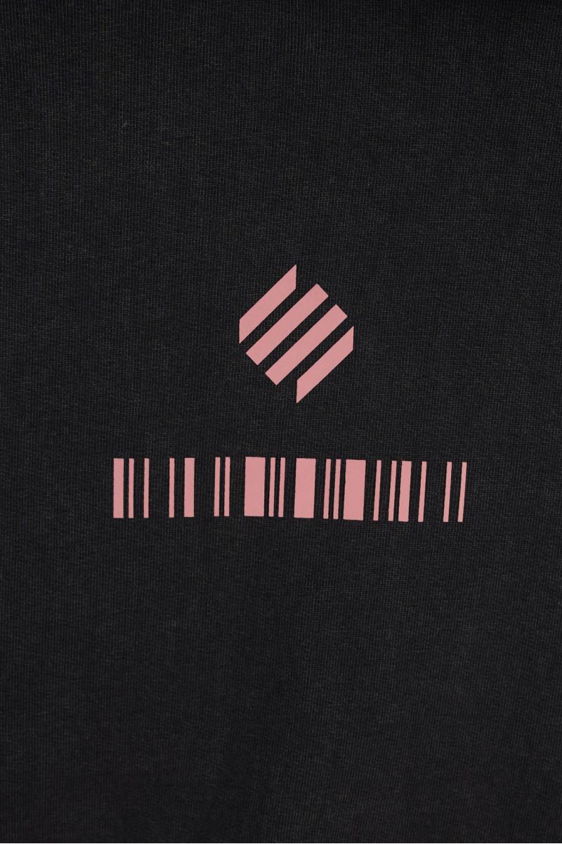 Czarna bluza BOXY z kapturem z efektem sprania