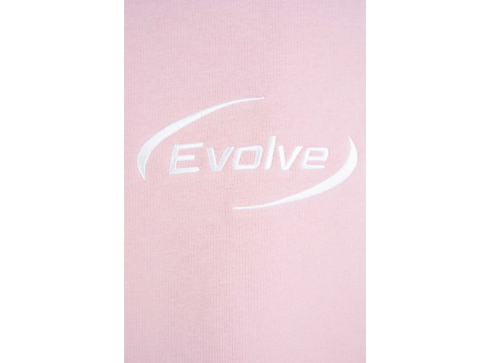 Różowa bluza BOXY z kapturem z minimalistycznym haftem