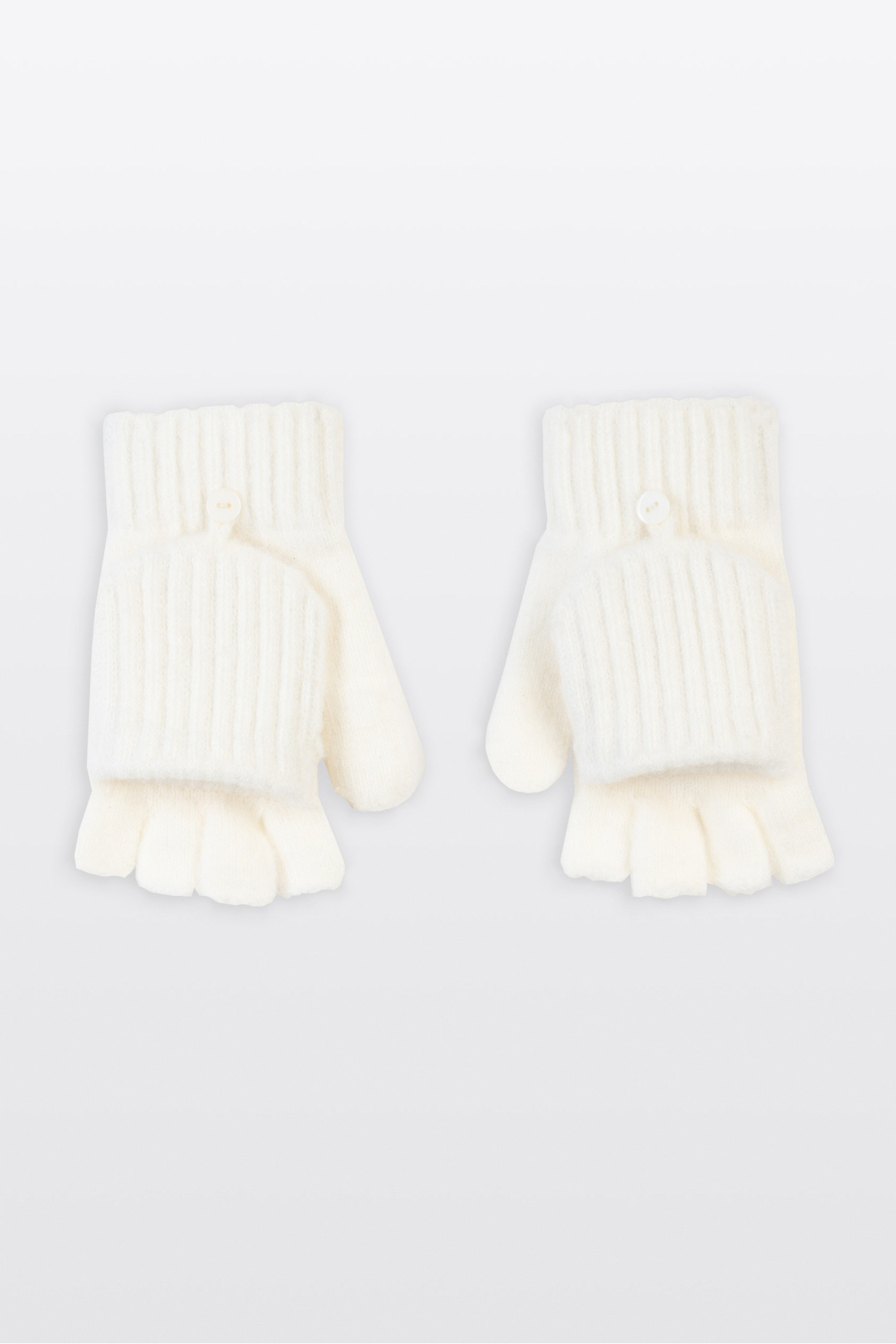 Kremowe rękawiczki z nakładką na palce