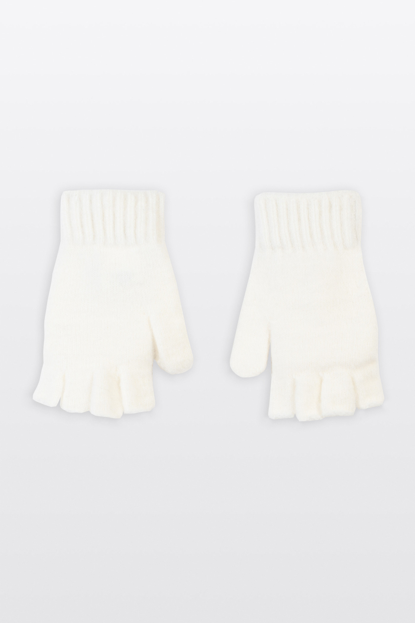 Kremowe rękawiczki z nakładką na palce