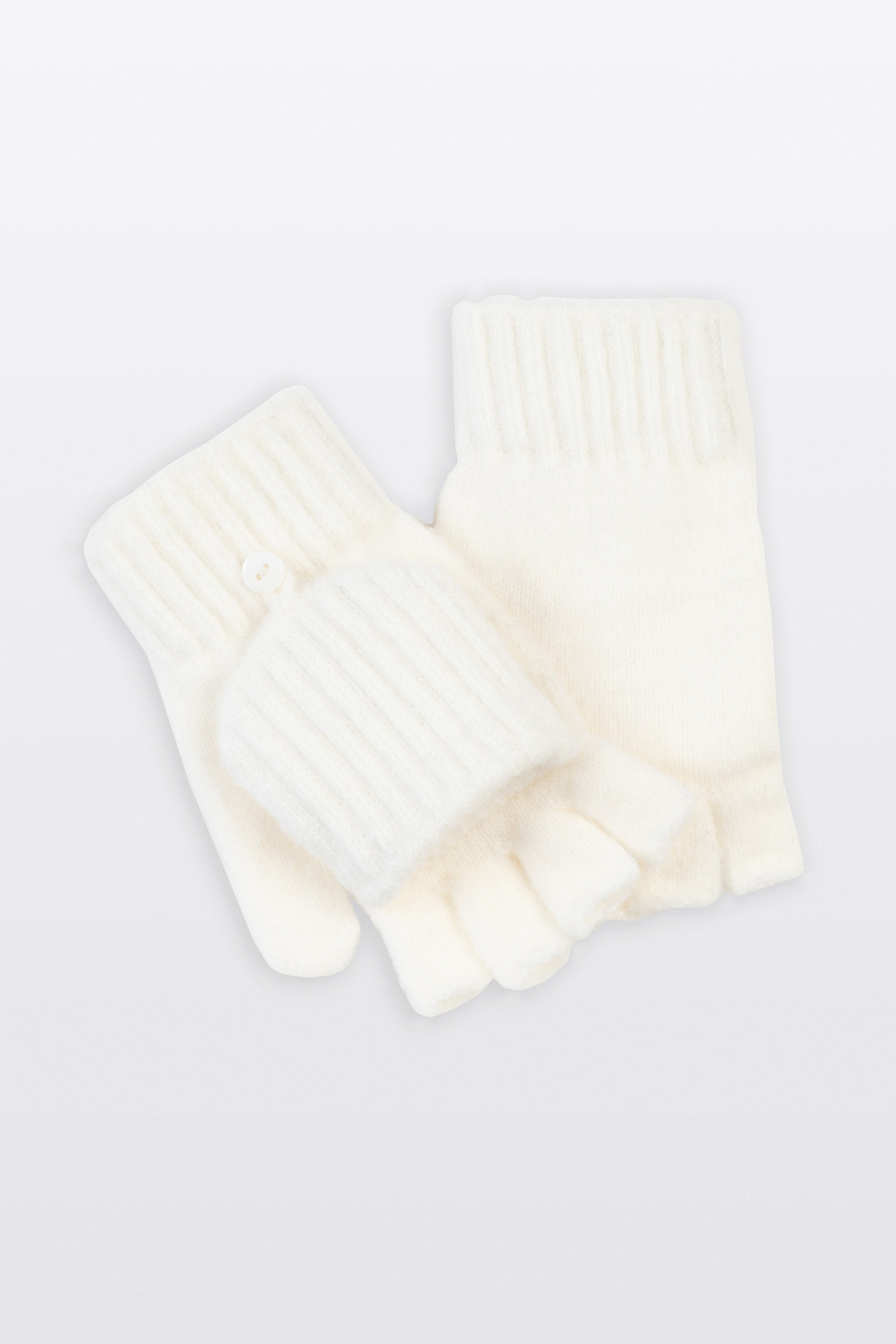 Kremowe rękawiczki z nakładką na palce