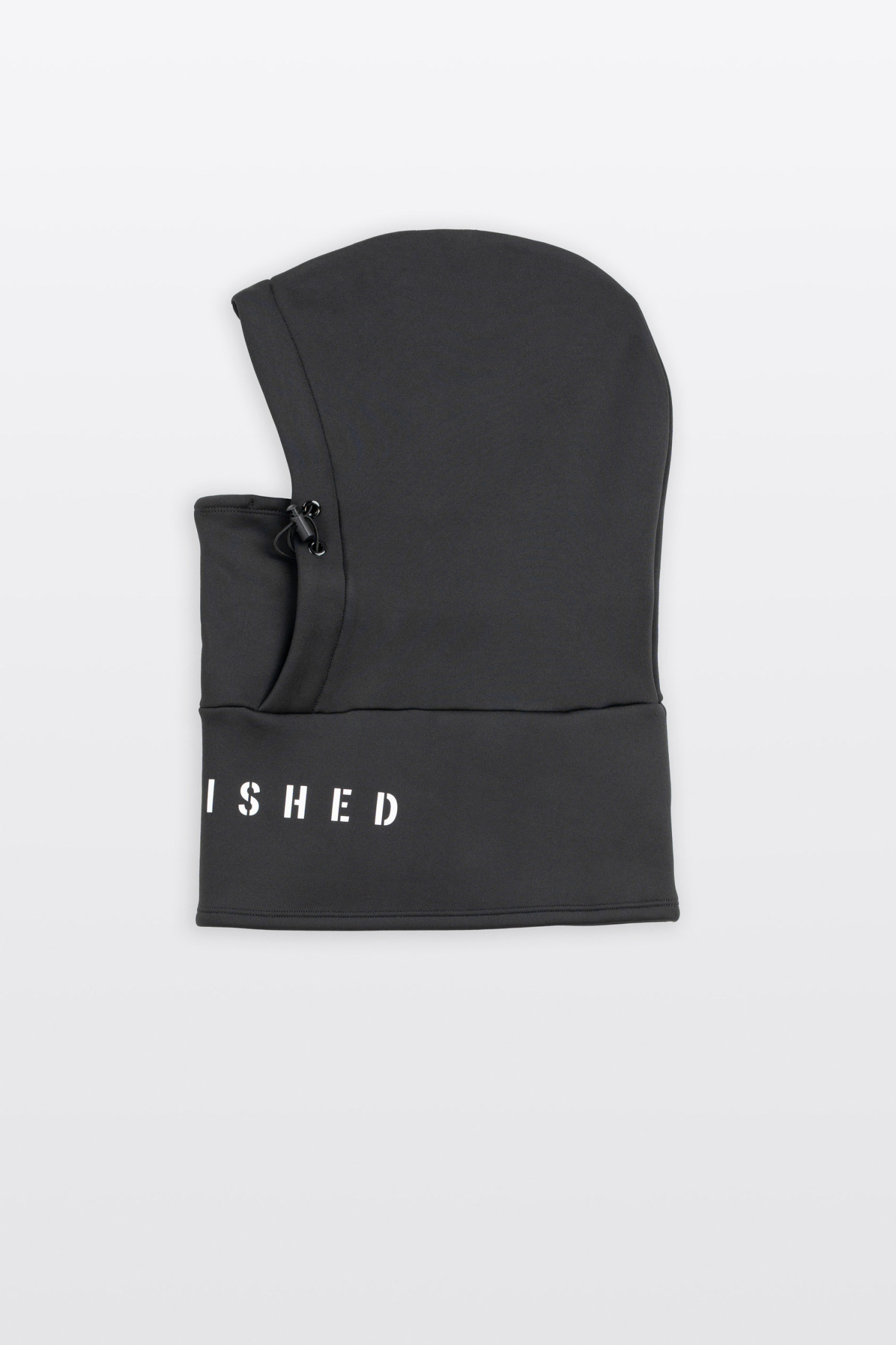 Ciemnoszara czapka z kominem z kontrastowym nadrukiem