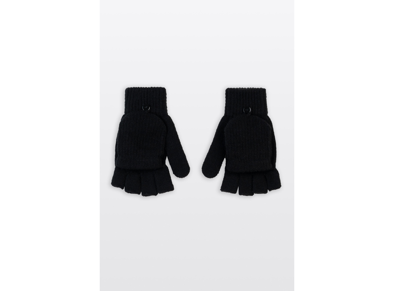 Czarne rękawiczki z nakładką na palce