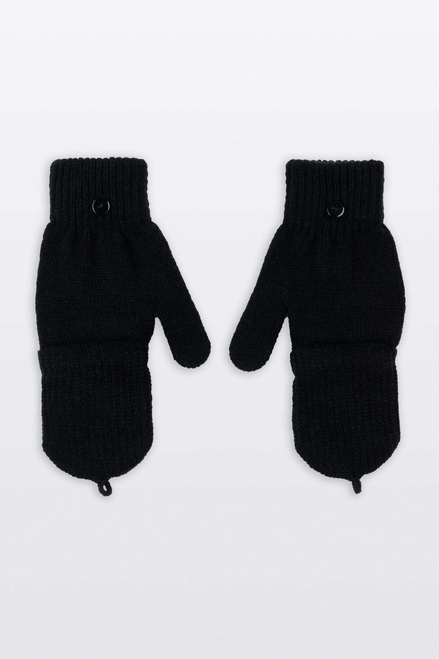 Czarne rękawiczki z nakładką na palce