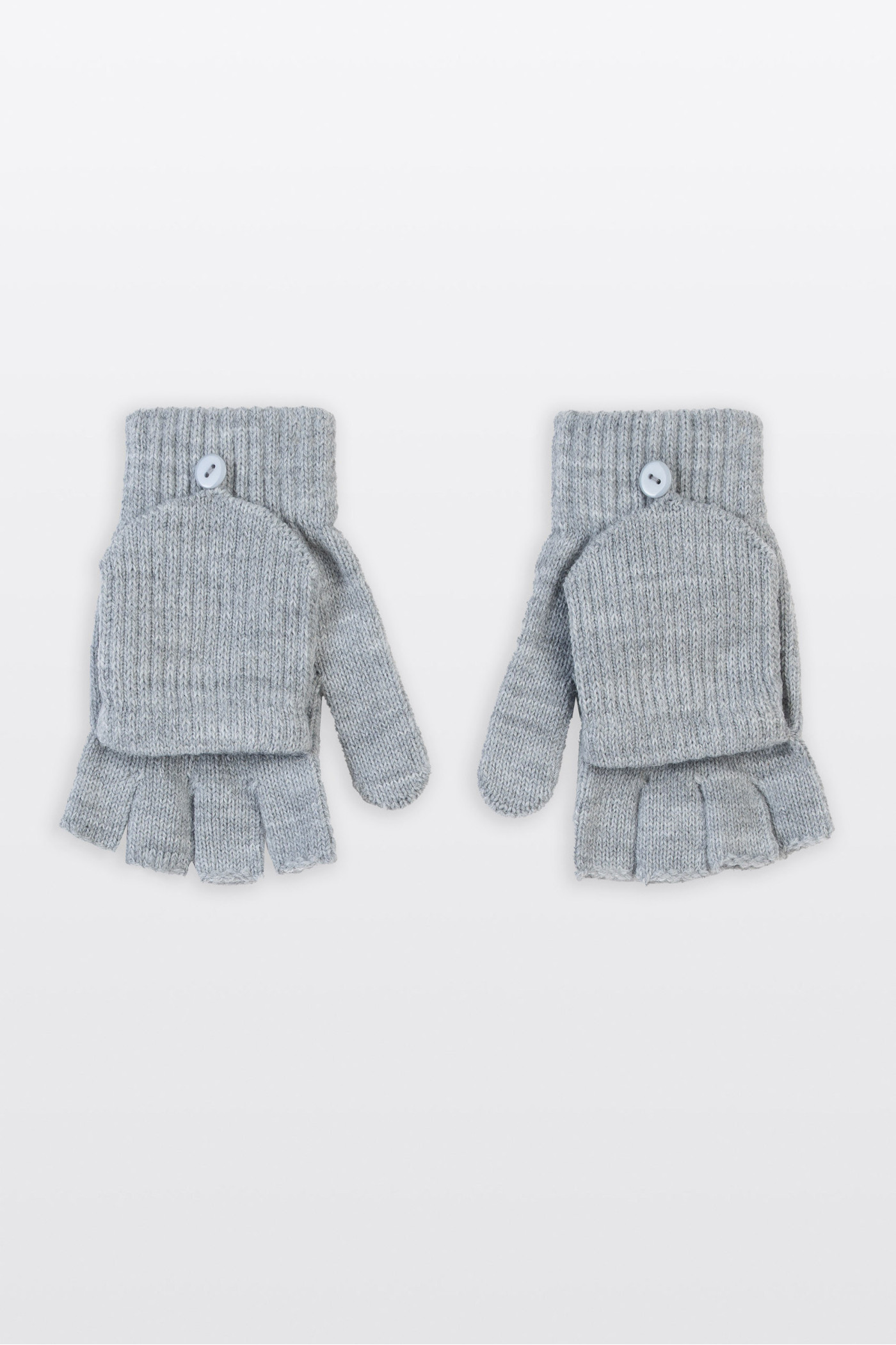 Szare rękawiczki z nakładką na palce