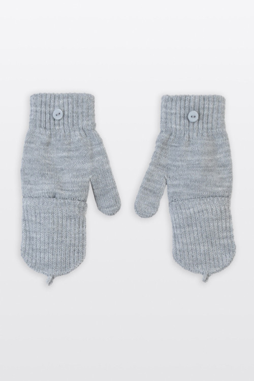 Szare rękawiczki z nakładką na palce