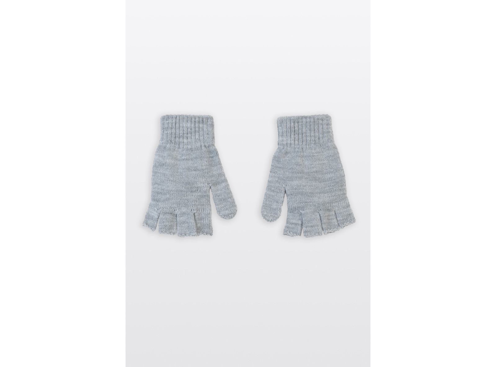 Szare rękawiczki z nakładką na palce