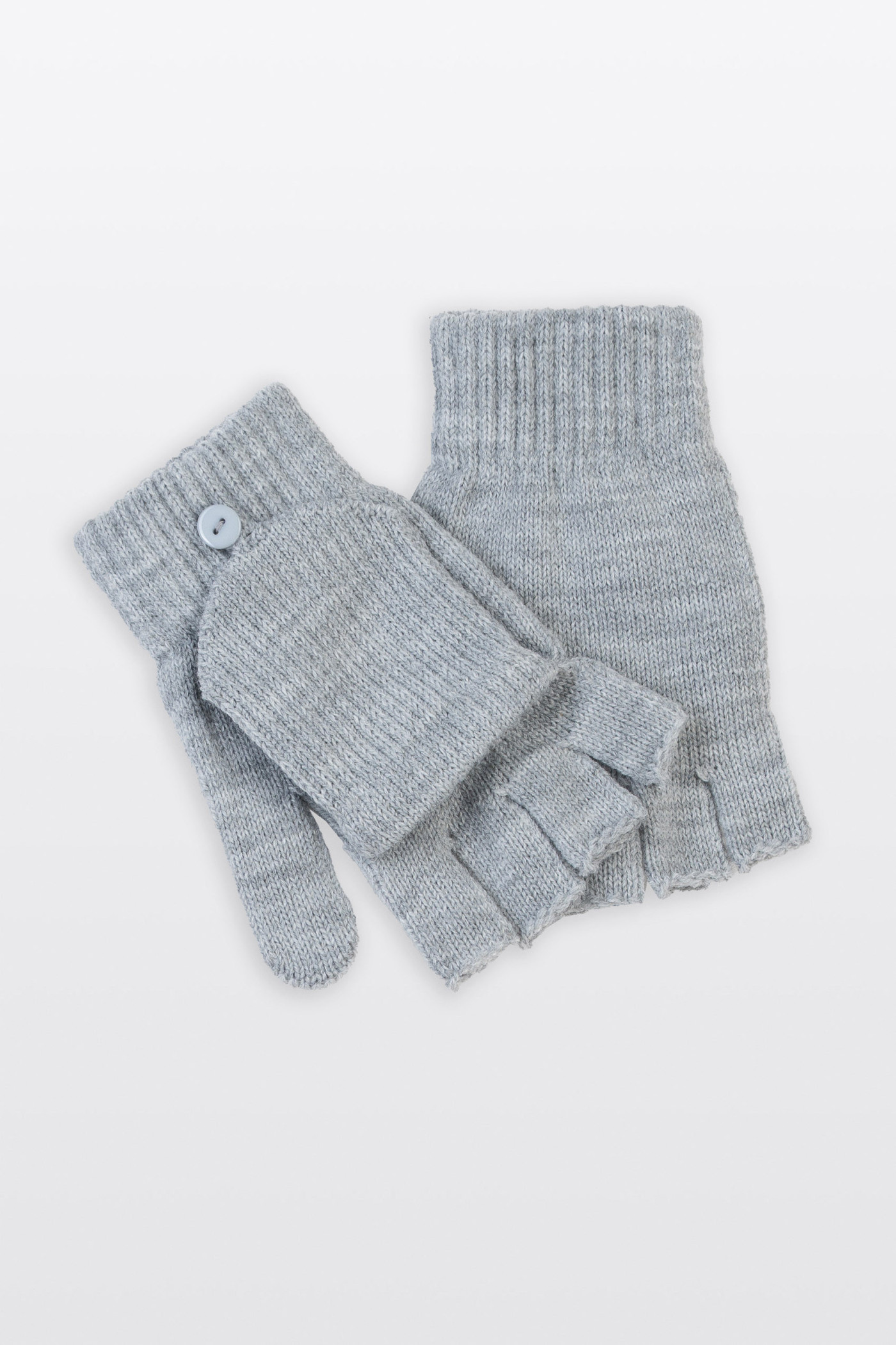 Szare rękawiczki z nakładką na palce