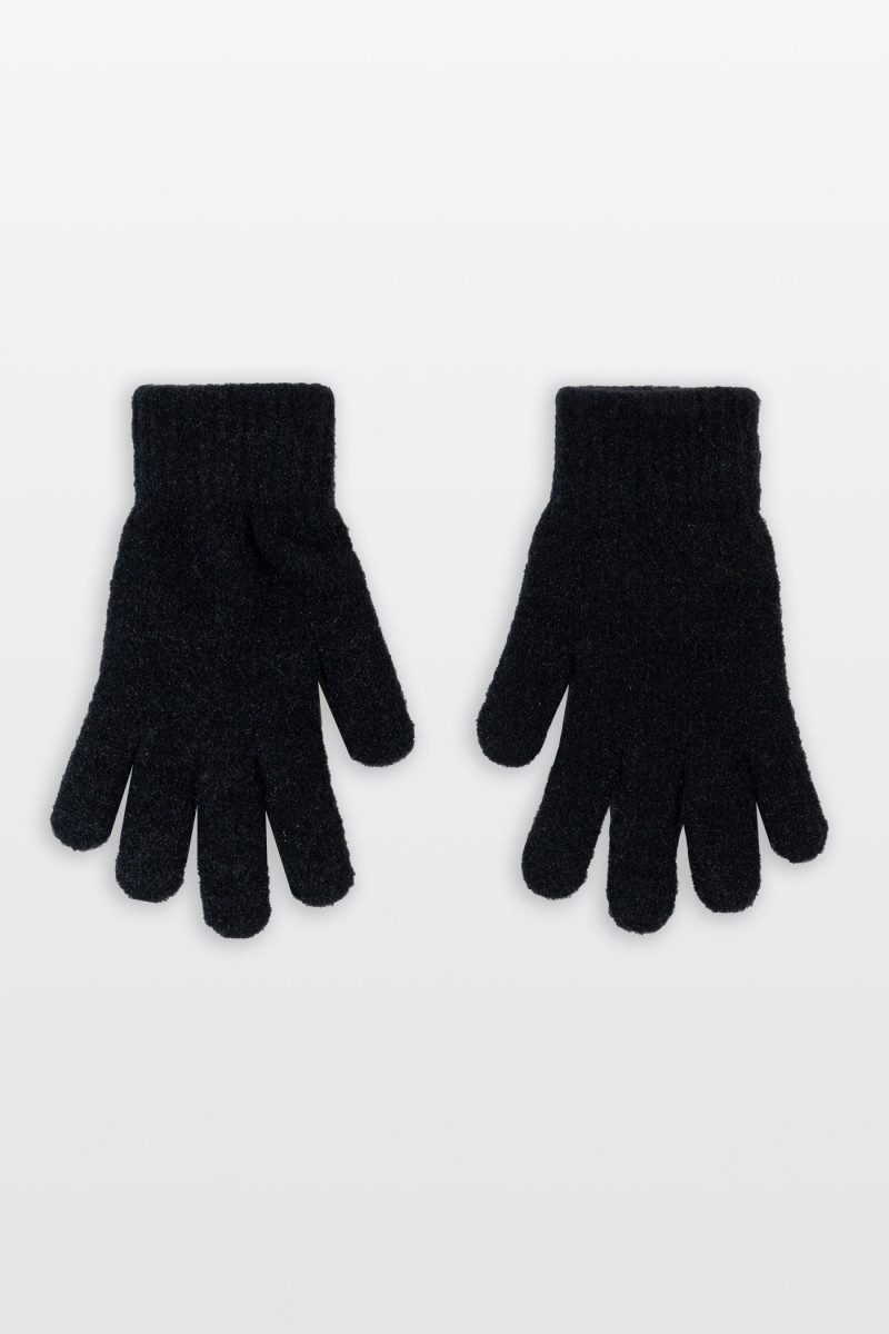 Czarne rękawiczki zimowe