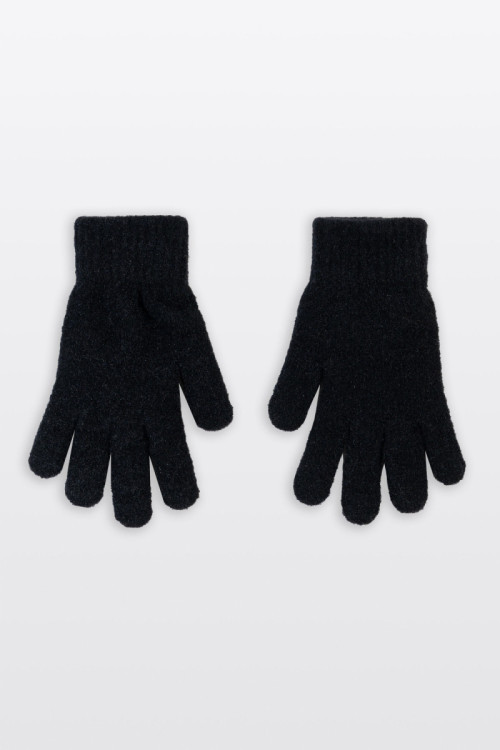 Czarne rękawiczki zimowe