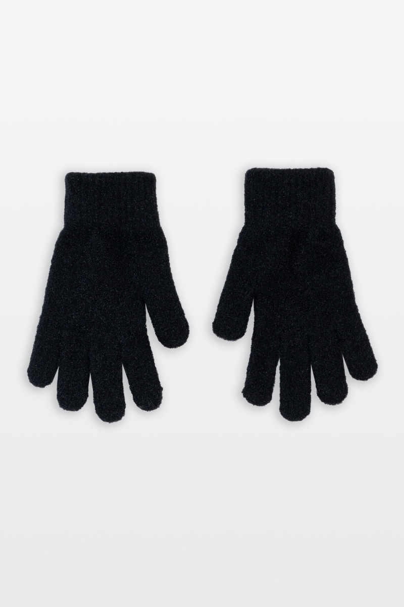 Czarne rękawiczki zimowe