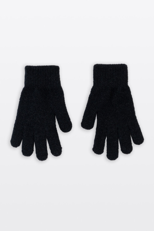 Czarne rękawiczki zimowe