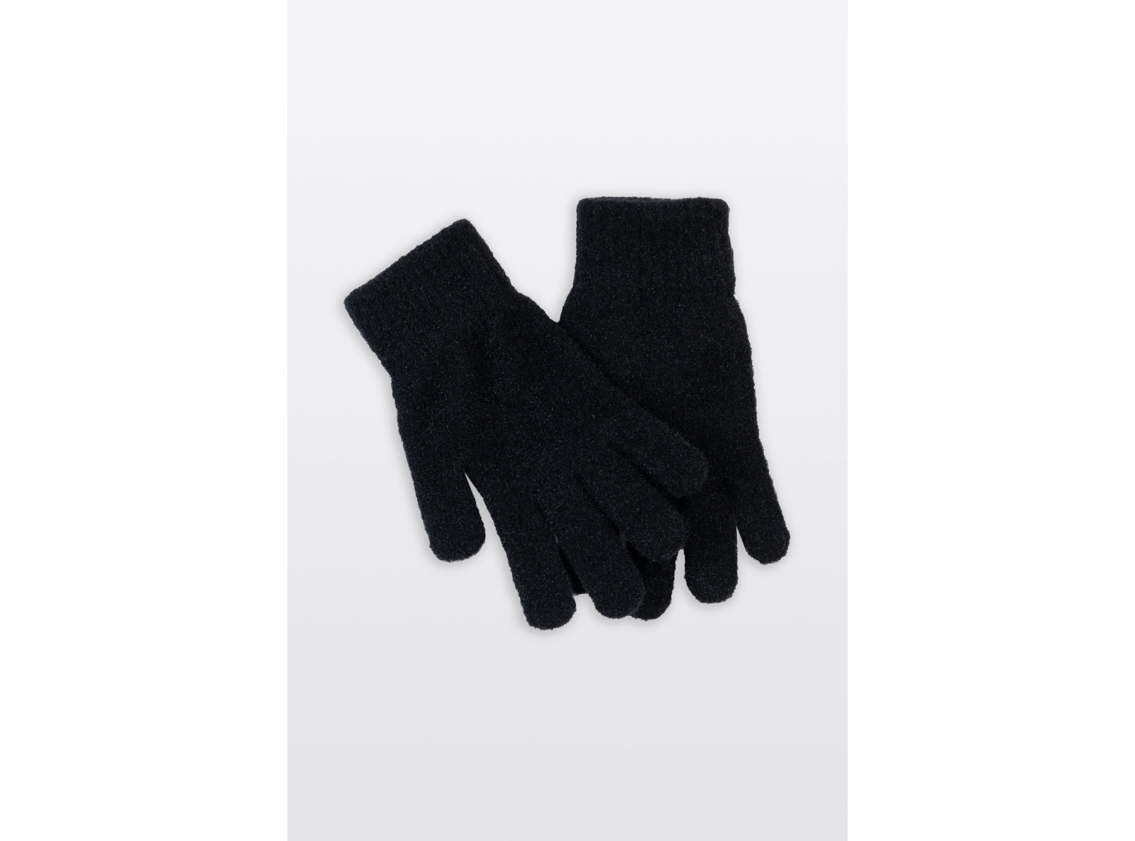Czarne rękawiczki zimowe