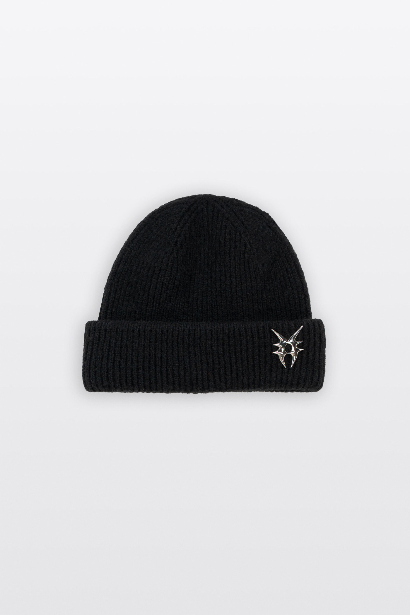 Czarna czapka zimowa z nadrukiem