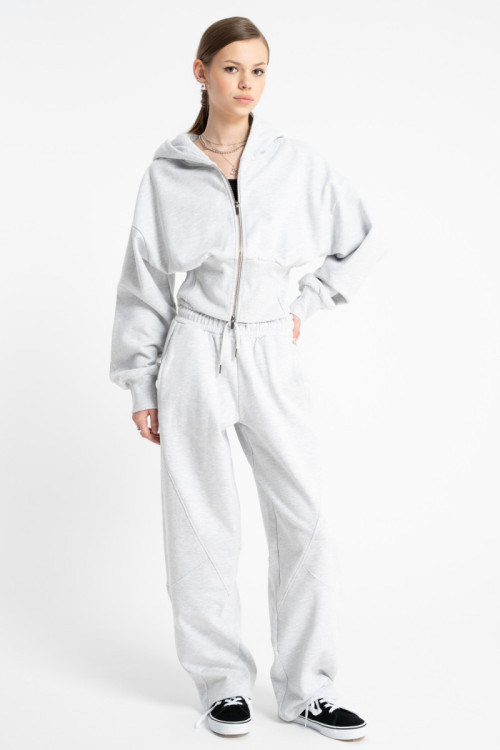 Szare spodnie dresowe o kroju BALLOON Szare spodnie dresowe o kroju BALLOON