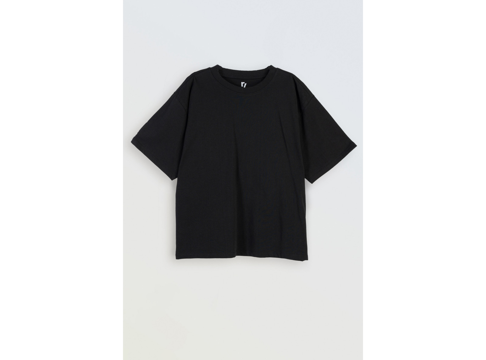 Czarny t-shirt REGULAR z autorską grafiką z tyłu