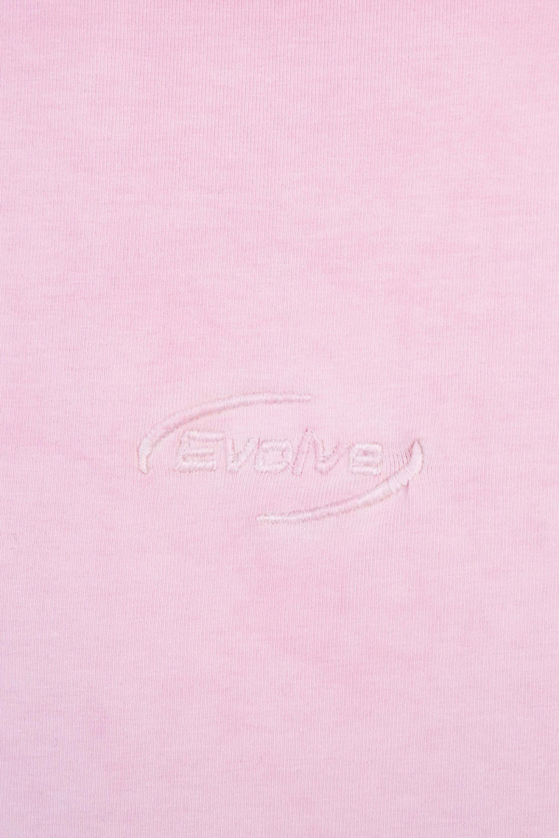 Różowy CROP TOP z efektem sprania Różowy CROP TOP z efektem sprania