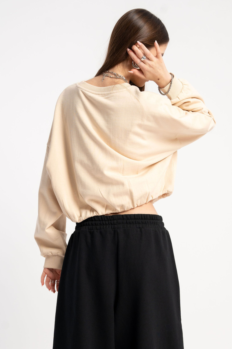 Kremowa bluza o kroju BUBBLE
