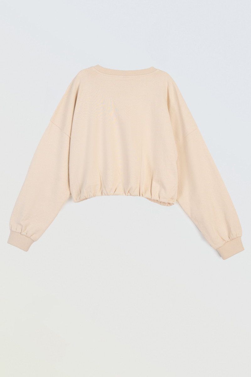 Kremowa bluza o kroju BUBBLE