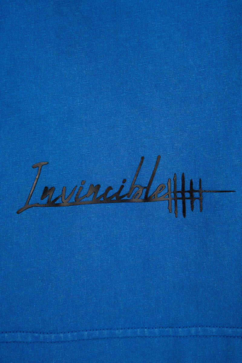 Niebieski t-shirt OVERSIZE z efektem sprania Niebieski t-shirt OVERSIZE z efektem sprania