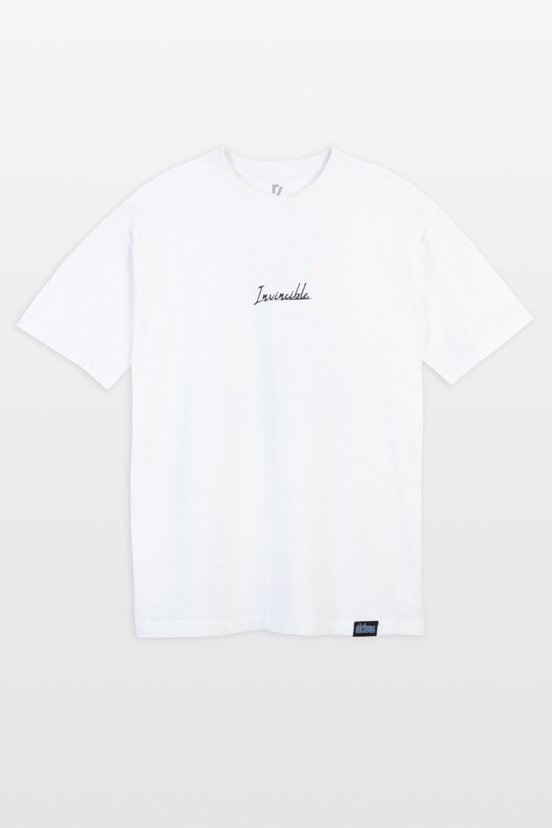 Biały t-shirt LOOSE z autorską grafiką z tyłu Biały t-shirt LOOSE z autorską grafiką z tyłu