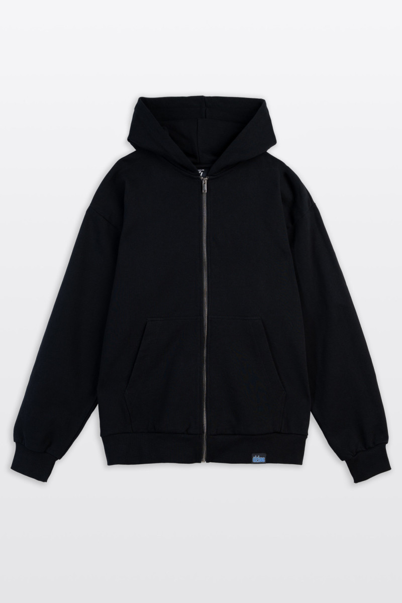 Czarna bluza REGULAR z kapturem z autorską grafiką z tyłu, czarny