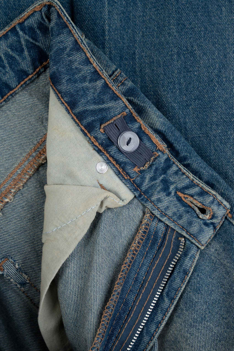 Granatowe spodnie jeansowe WIDE LEG