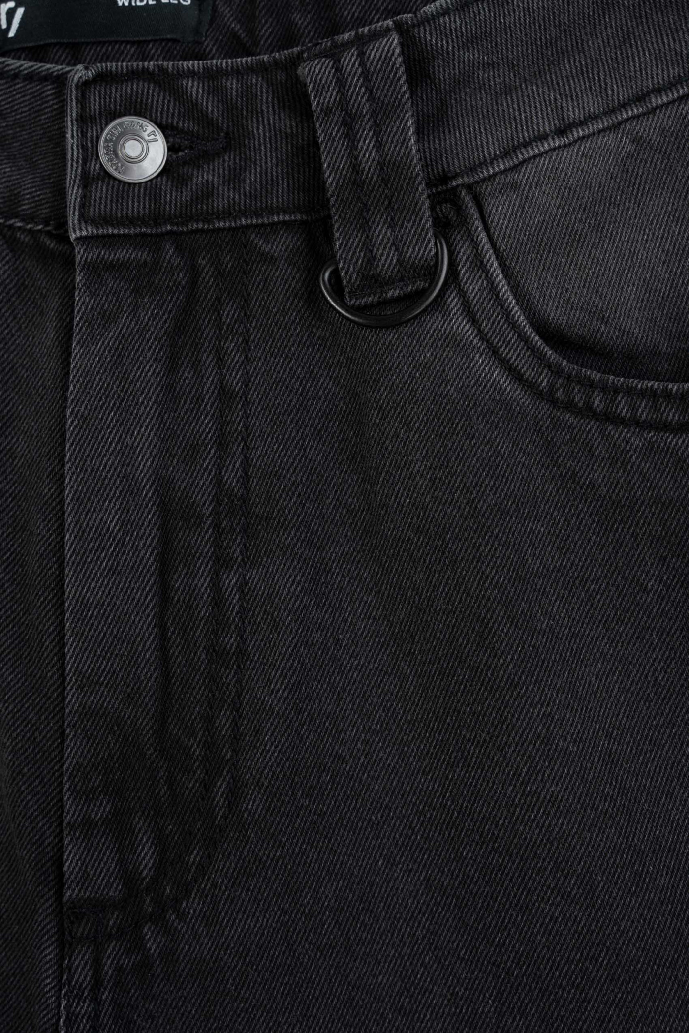 Czarne spodnie jeansowe WIDE LEG