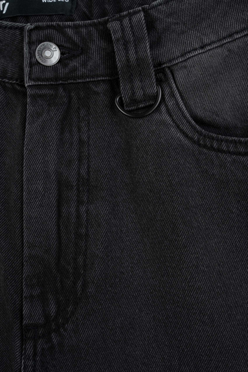 Czarne spodnie jeansowe WIDE LEG