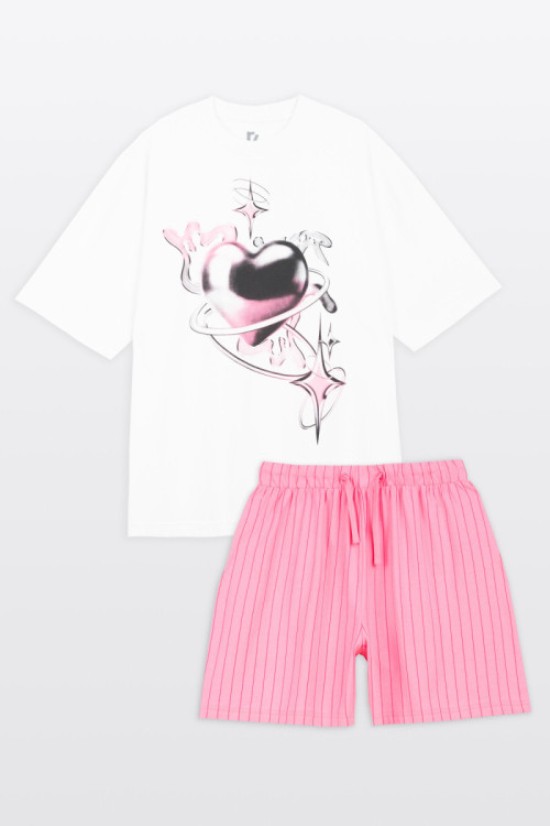 Bawełniana piżama z autorską grafiką