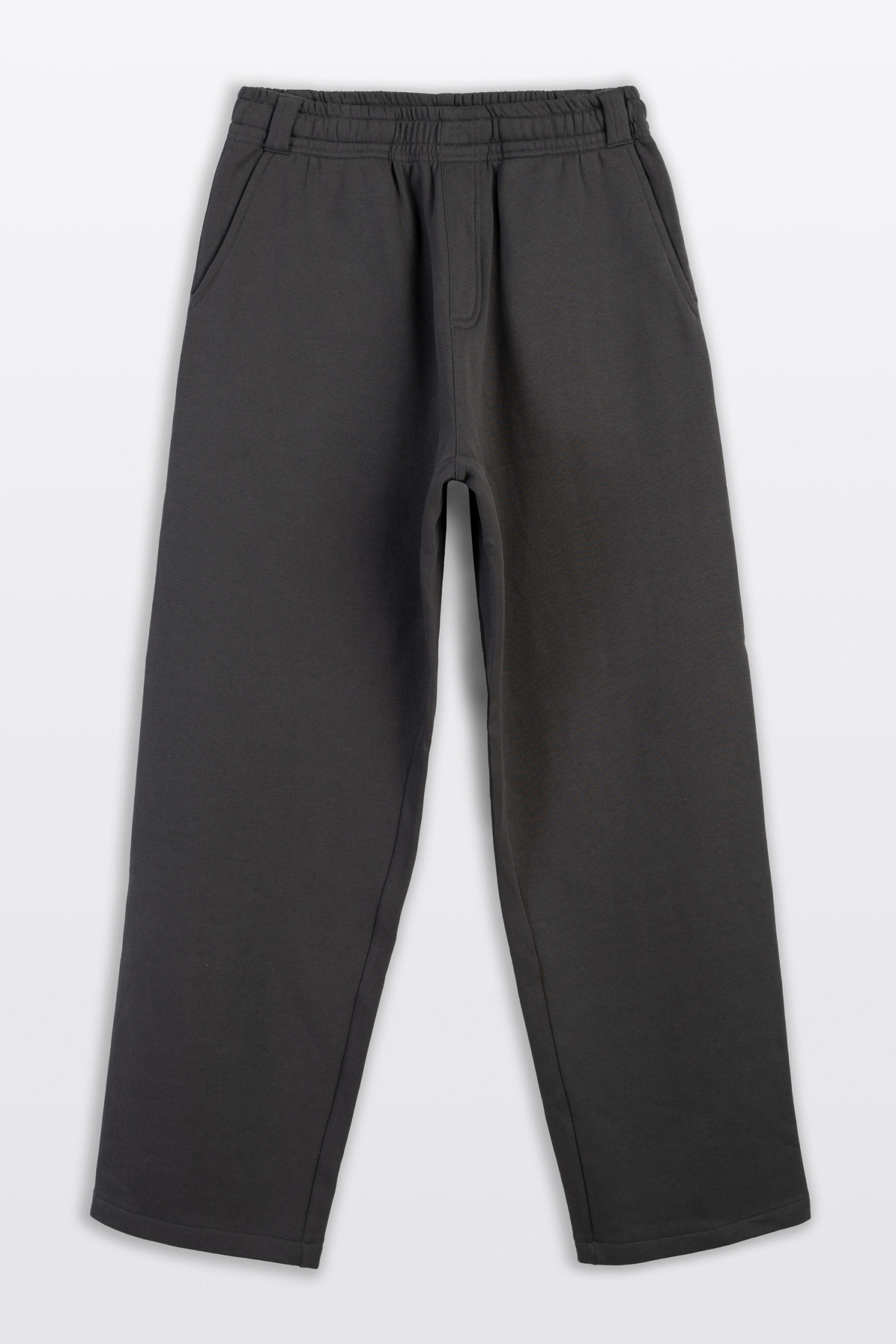 Szare spodnie dresowe REGULAR bez nadruków