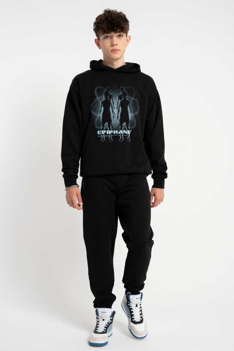 Czarne spodnie dresowe SLIM bez nadruków Czarne spodnie dresowe SLIM bez nadruków