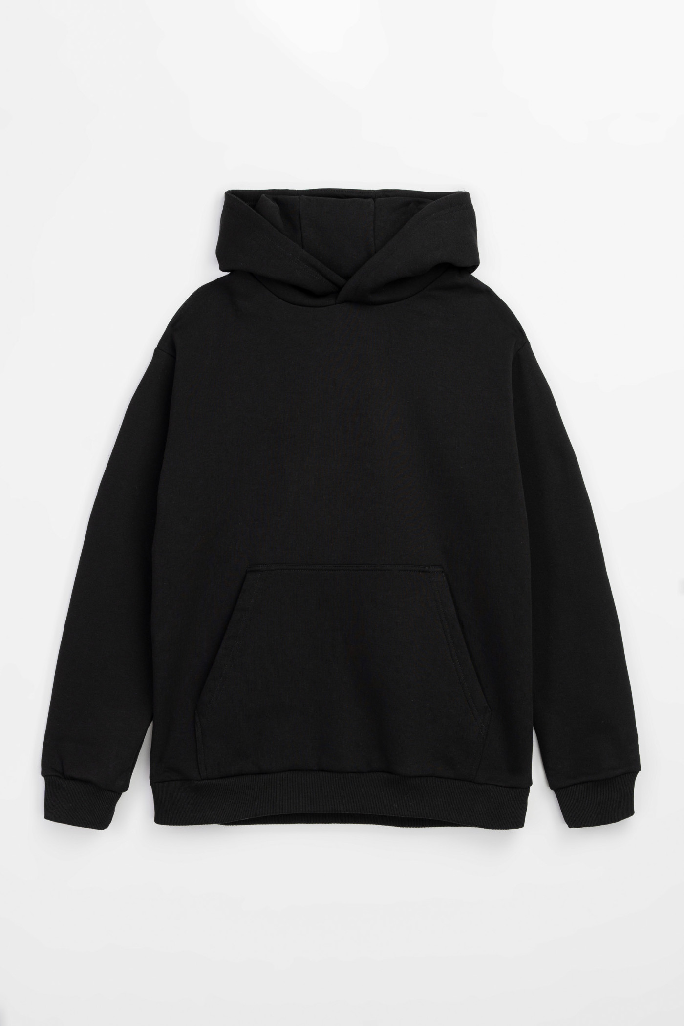 Czarna bluza UNISEX REGULAR z kapturem LUŹNO