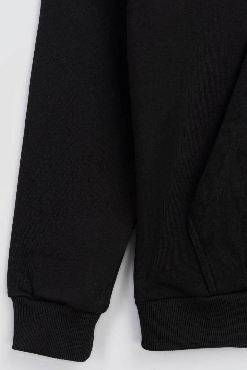 Czarna bluza UNISEX REGULAR z kapturem LUŹNO