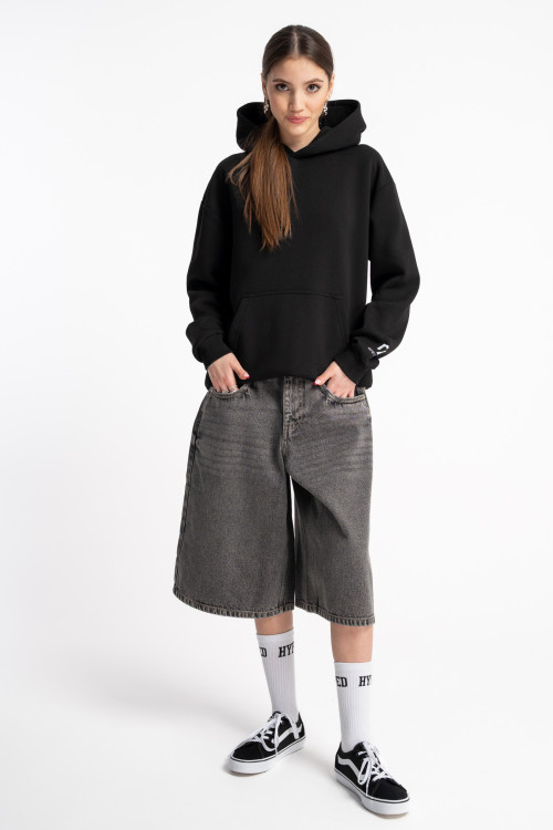 Czarna bluza UNISEX z kapturem ALLERGIC TO BULLSHIT Czarna bluza UNISEX z kapturem ALLERGIC TO BULLSHIT