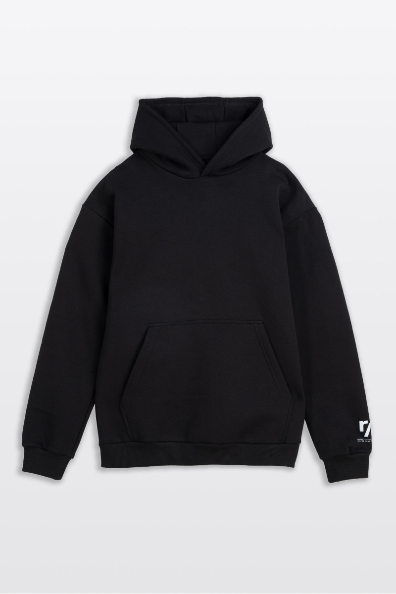 Czarna bluza UNISEX REGULAR z kapturem ALLERGIC TO BULLSHIT