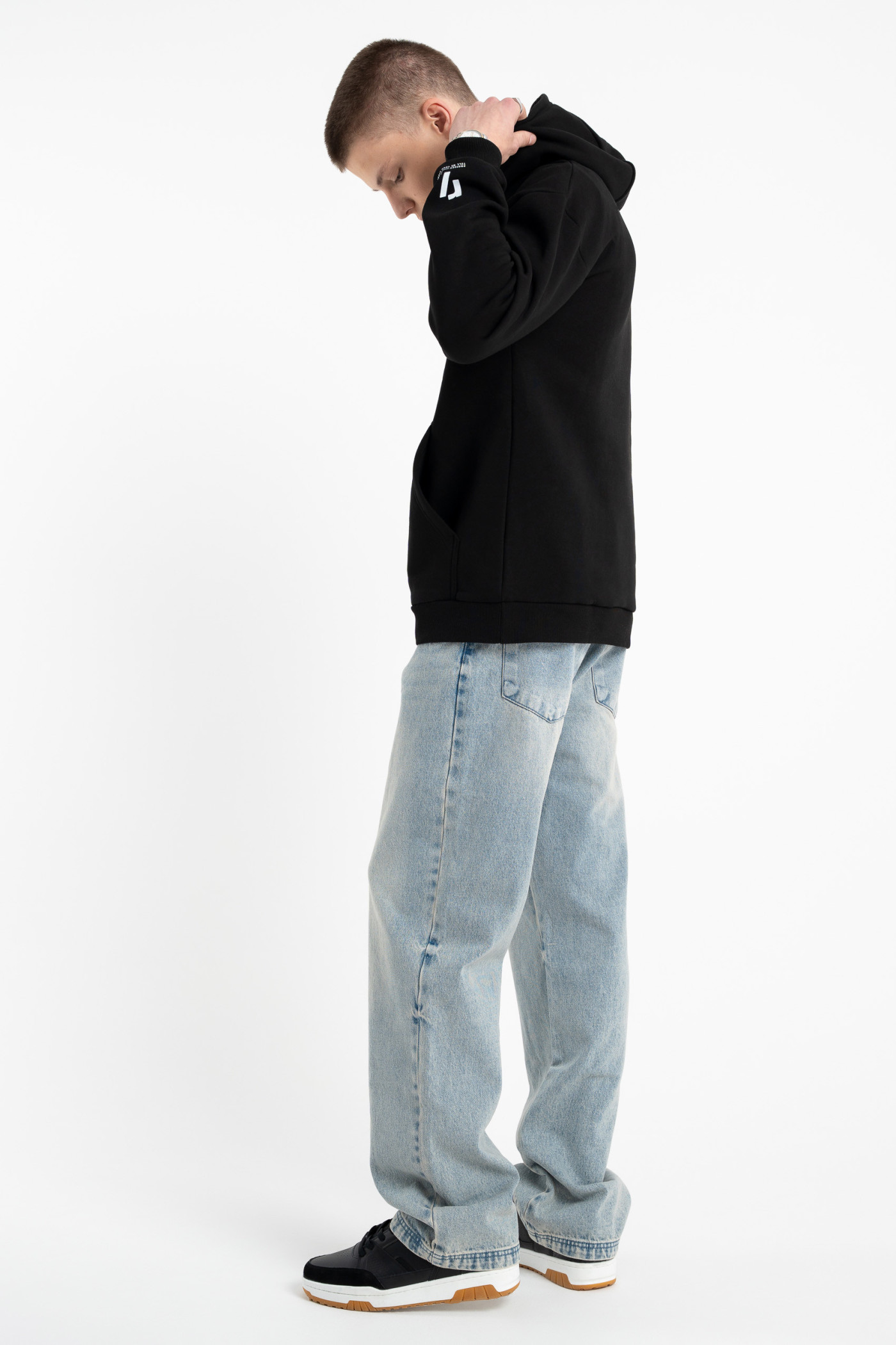 Czarna bluza UNISEX REGULAR z kapturem SIGMA MOOD