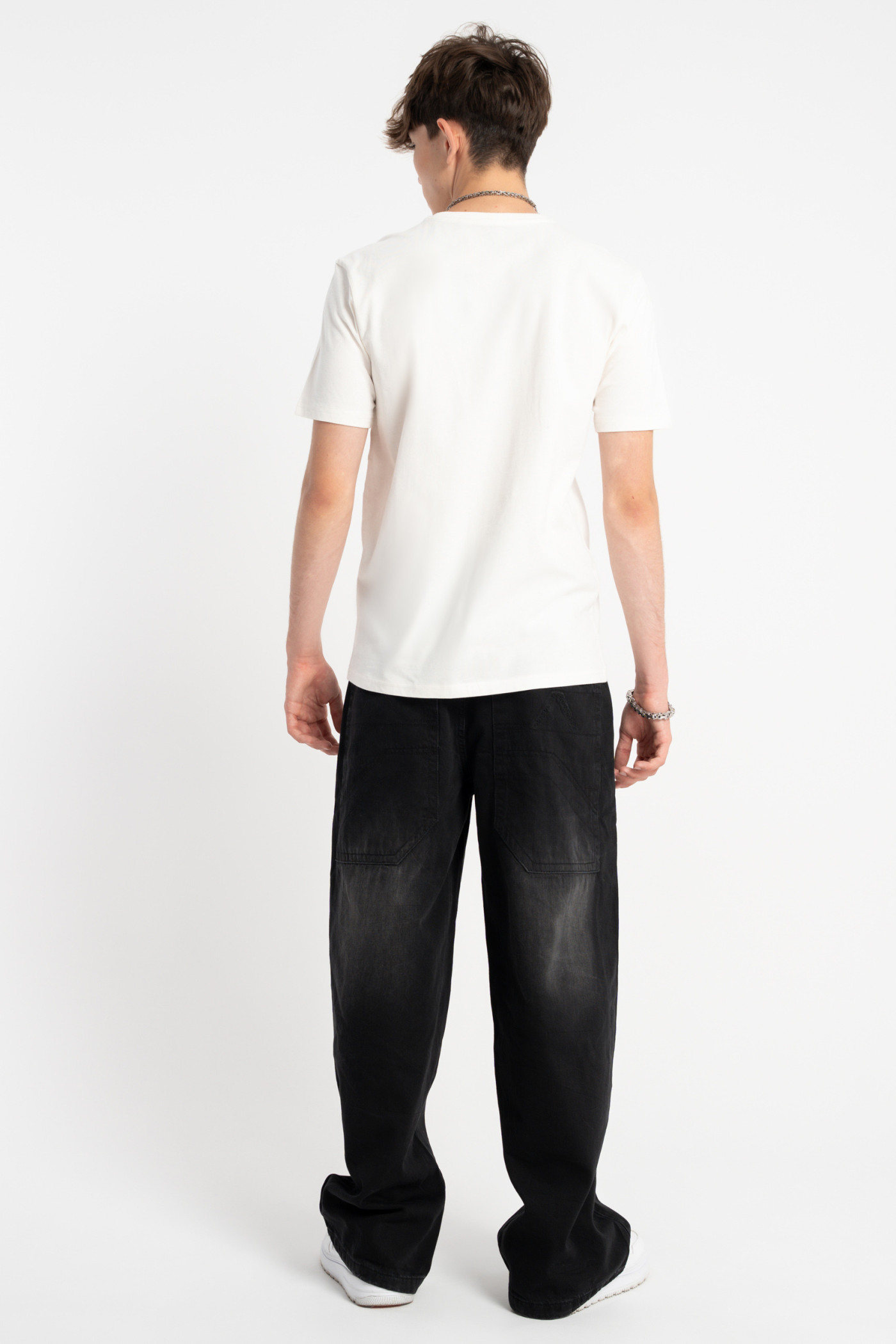 Biały t-shirt REGULAR bez nadruków Biały t-shirt REGULAR bez nadruków