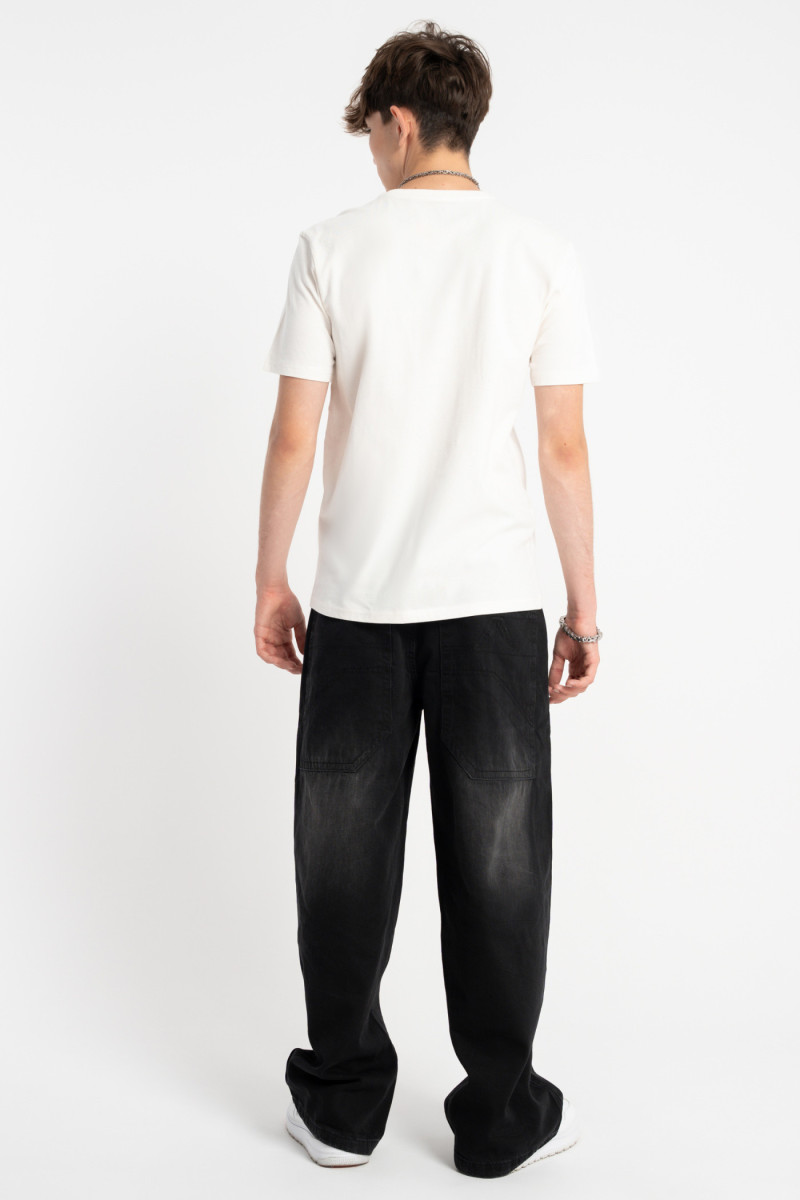 Biały t-shirt REGULAR bez nadruków Biały t-shirt REGULAR bez nadruków