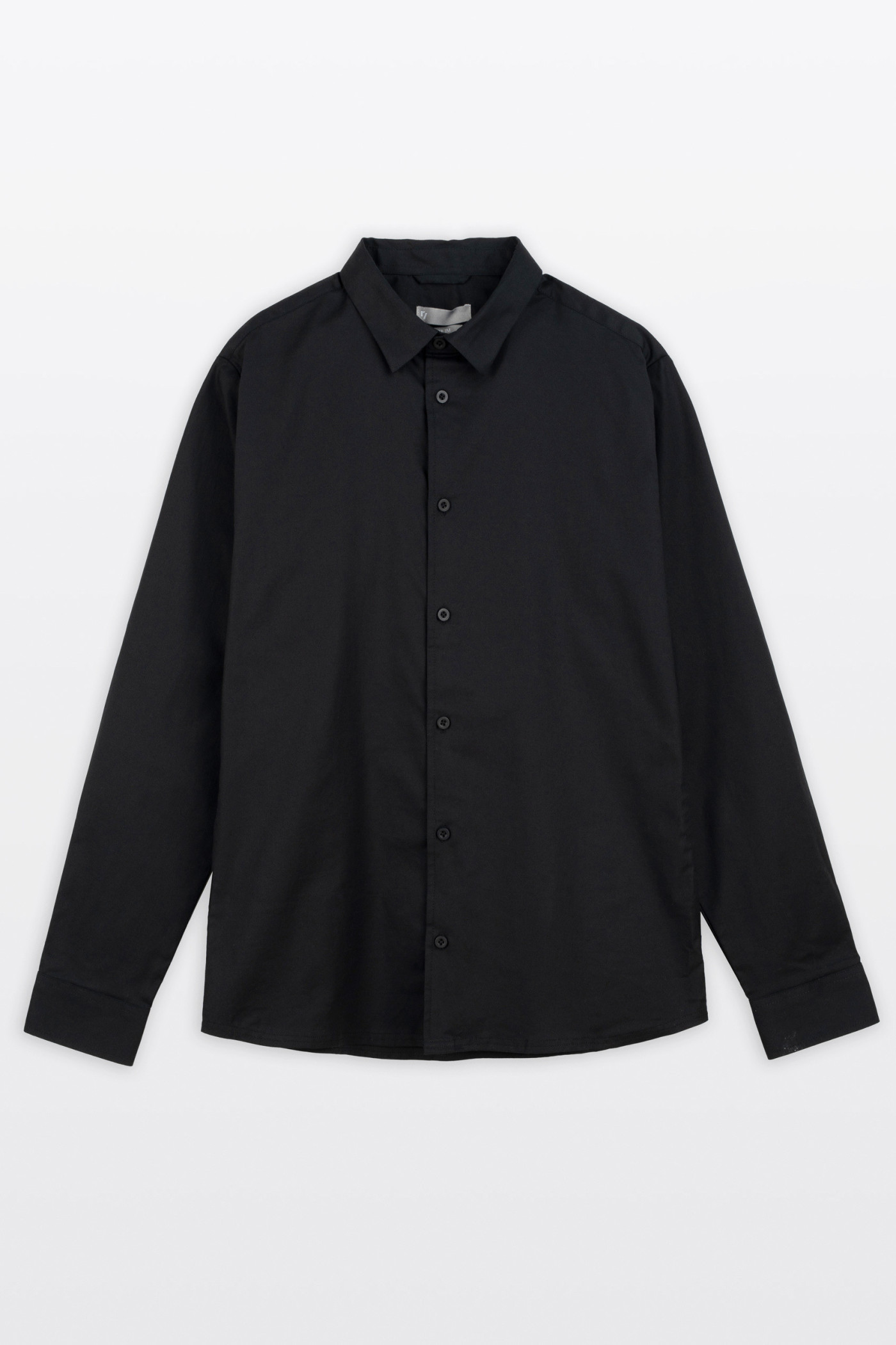 Czarna koszula SLIM z długim rękawem