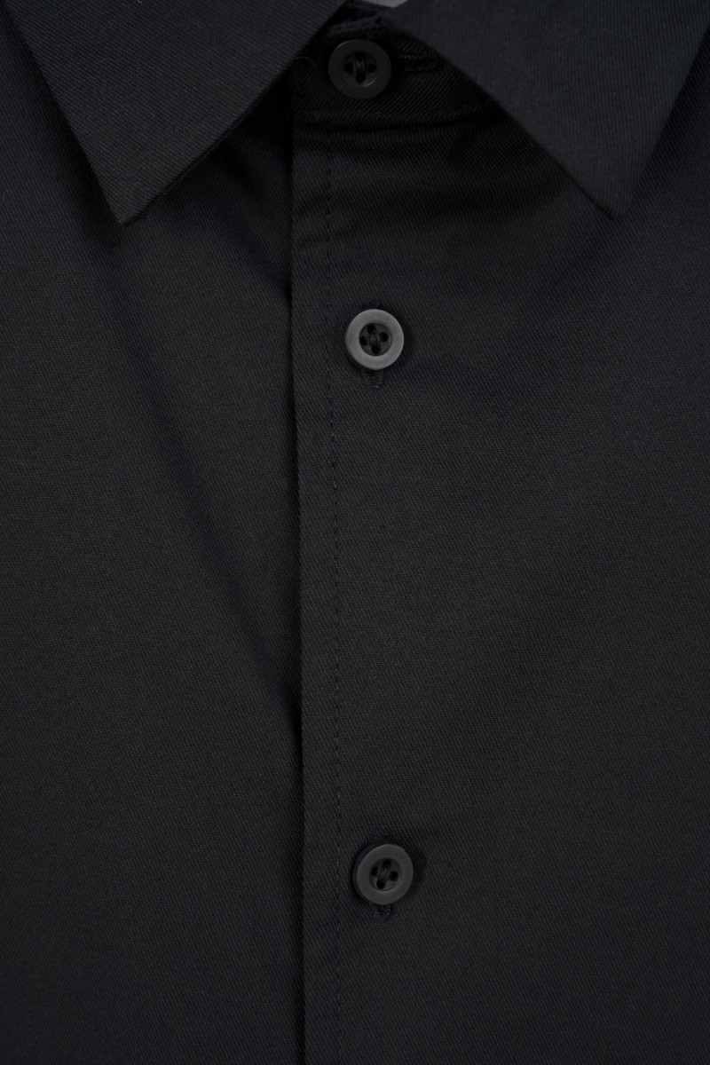 Czarna koszula SLIM z długim rękawem