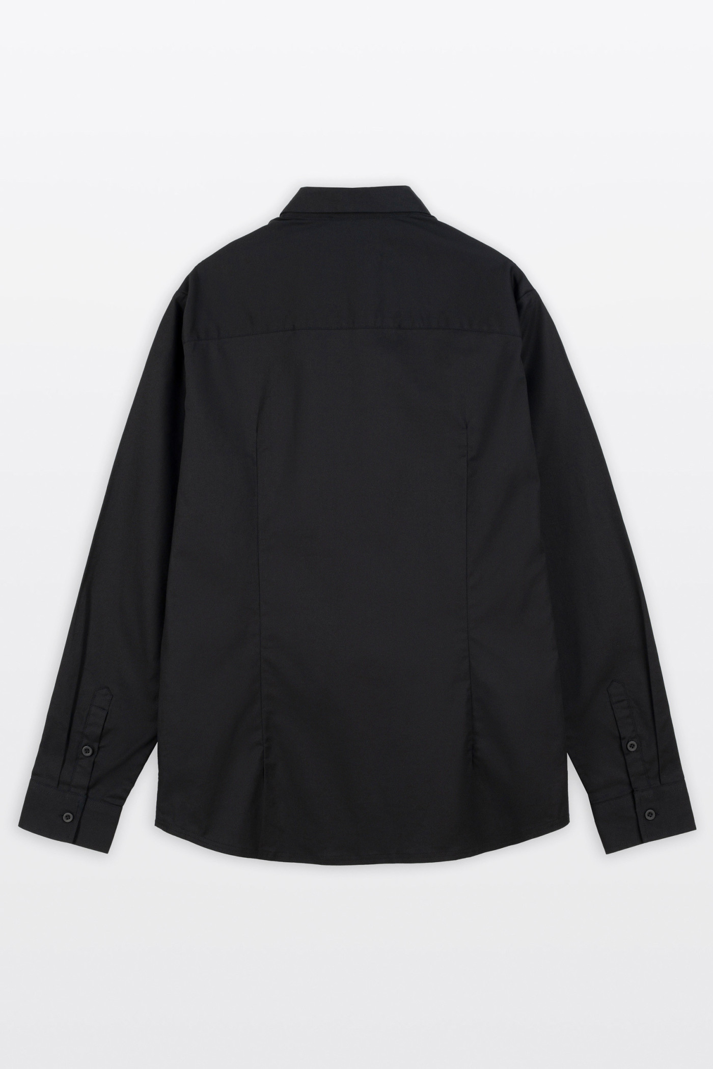 Czarna koszula SLIM z długim rękawem