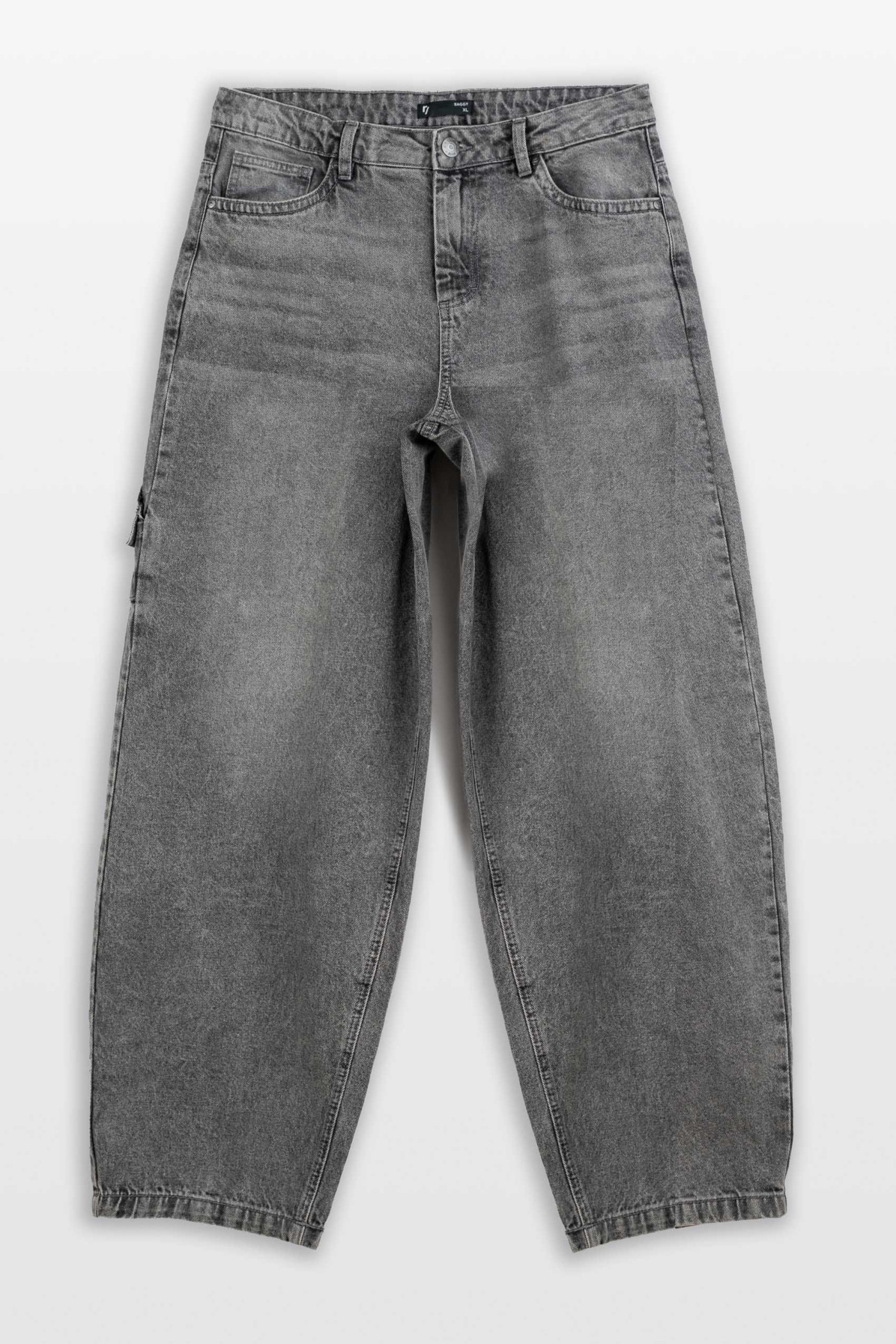 Szare spodnie jeansowe o kroju BAGGY Szare spodnie jeansowe o kroju BAGGY