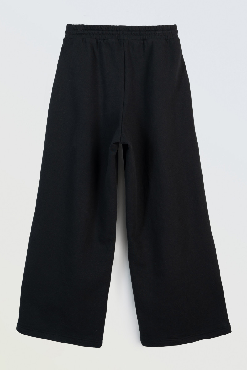 Czarne spodnie dresowe UNISEX WIDE LEG, czarny