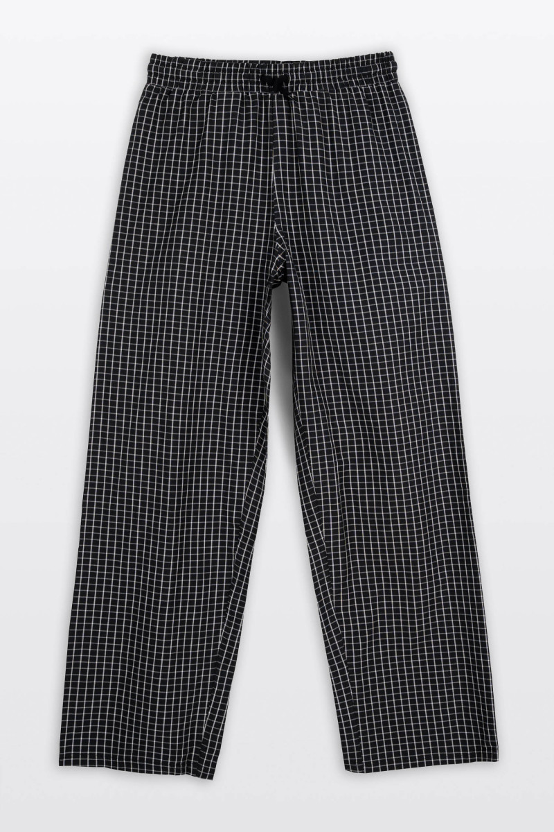 Biało-czarna piżama z autorską grafiką z przodu