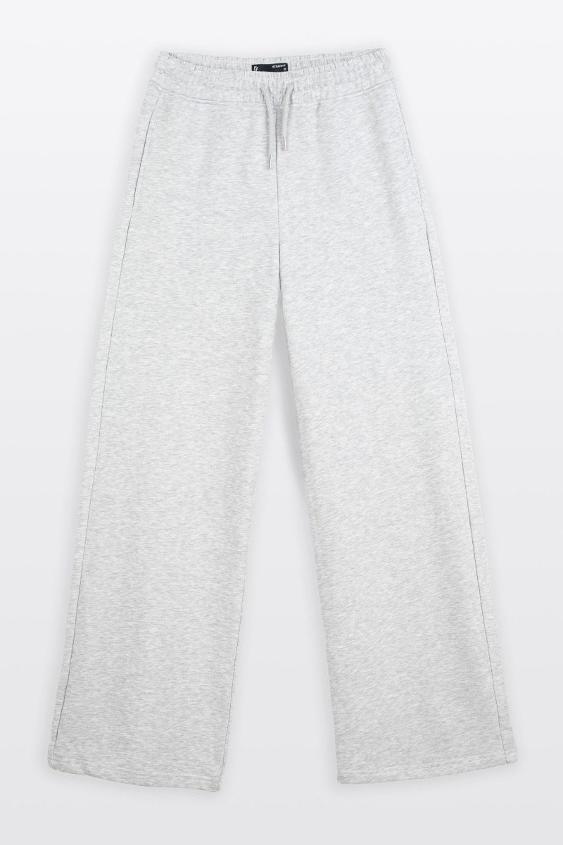 Szare spodnie dresowe dzwony FLARE